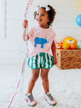 Athletic Shorts - Sea Green Stripe